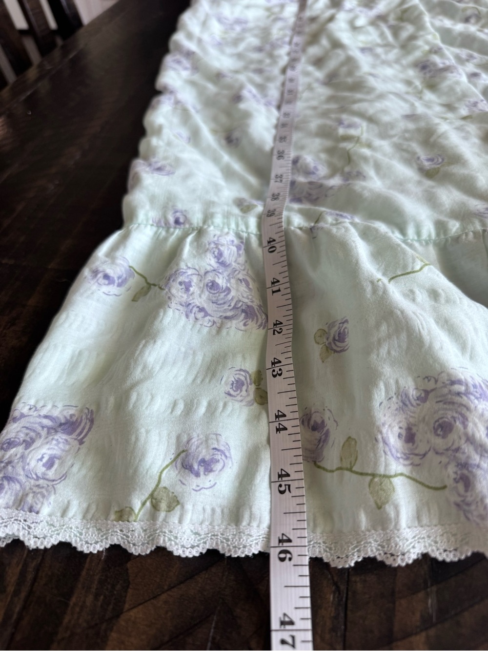 Vintage Barbizon Floral Maxi Nightgown Cotton Poly Blend Lace Trim Cottagecore - Picture 14 of 14